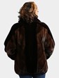 Woman's Plus Size Mahogany and Ranch Mink Fur Bomber Jacket