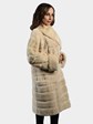 Woman's Sheared Glacial Tourmaline Mink Fur 3/4 Coat