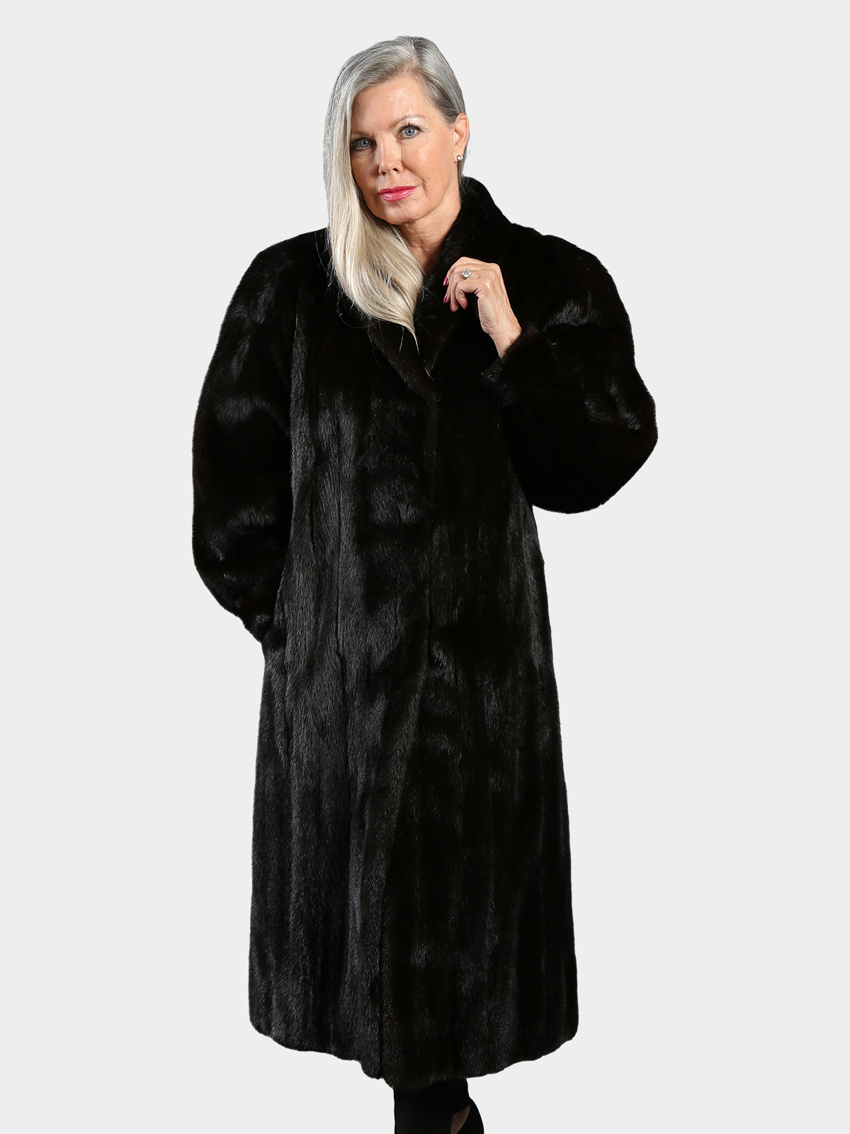 Woman's Deepest Mahogany Mink Fur Coat