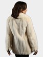 Woman's Petite Off White Mink Fur Jacket
