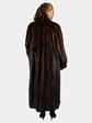 Woman's Plus Size Mahogany Female Mink Fur Coat