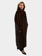 Woman's Plus Size Mahogany Female Mink Fur Coat