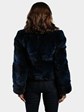 Woman's Midnight Blue Rex Rabbit Fur Jacket