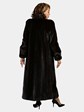 Woman's Deep Mahogany Female Mink Fur Coat