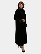 Woman's Black Sheared Mink Fur Coat