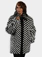 Woman's Black and White Mink Fur Jacket