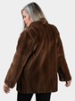 Woman's Brown Sheared Mink Fur Jacket