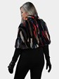 Woman's Multicolored Mink Fur Cape