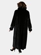 Woman's Ranch Female Mink Fur Coat with Fox Tuxedo Front