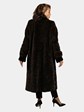 Woman's Animal Print Sculptured Mink Fur Coat