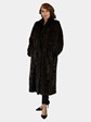 Woman's Animal Print Sculptured Mink Fur Coat