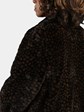Woman's Animal Print Sculptured Mink Fur Coat