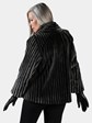 Woman's Zuki Black and Grey Sheared Beaver Jacket