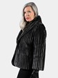 Woman's Zuki Black and Grey Sheared Beaver Jacket