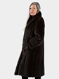 Woman's Mahogany Female Mink Fur Coat