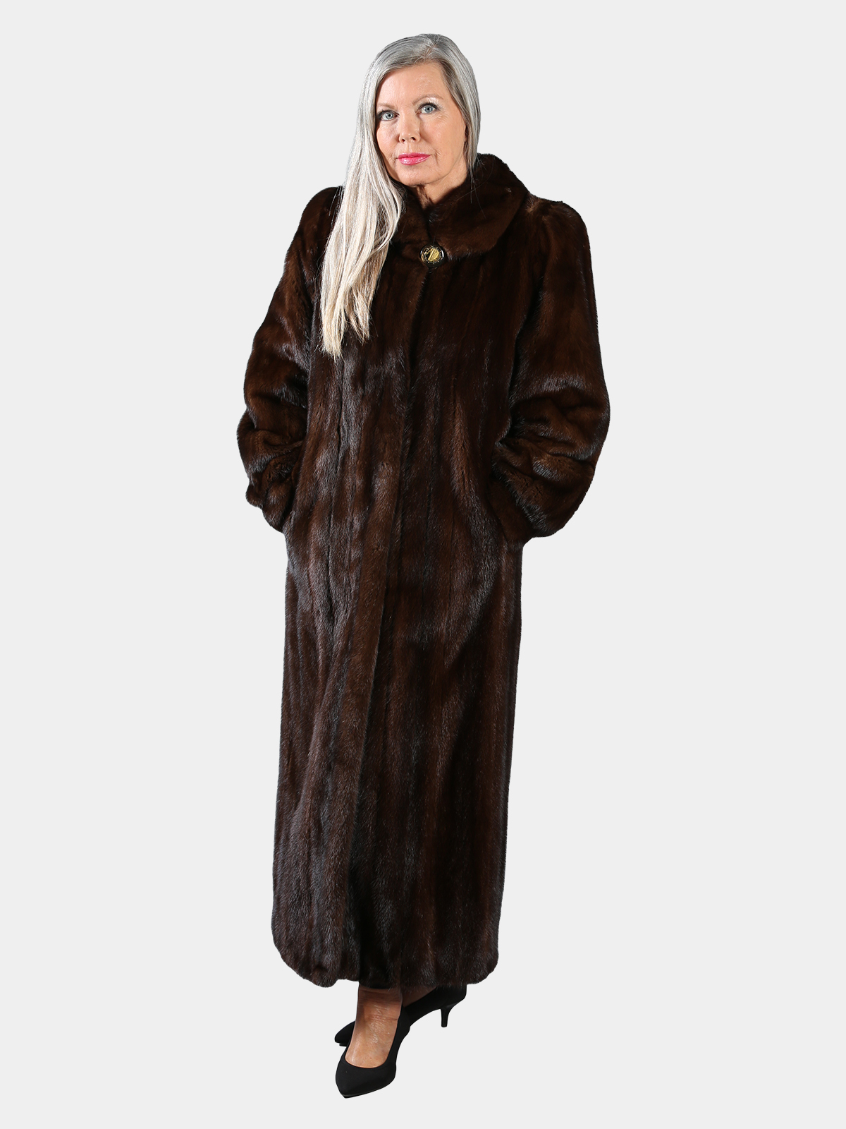 Woman's Mahogany Mink Fur Coat