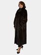 Woman's Mahogany Cord Cut Mink Fur Coat