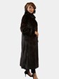 Woman's Mahogany Cord Cut Mink Fur Coat