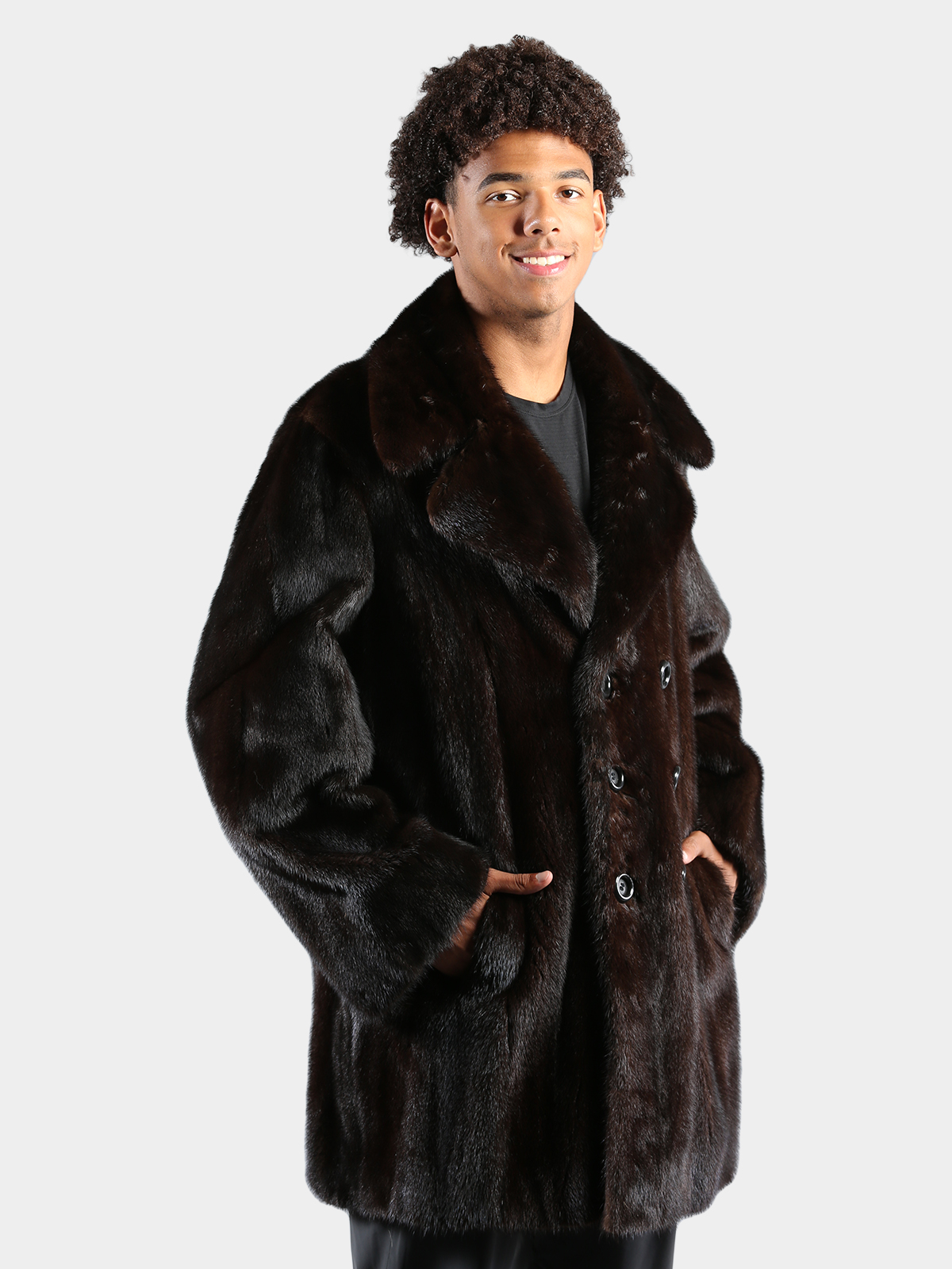 Man's Deepest Mahogany Mink Fur Stroller - Estate Furs