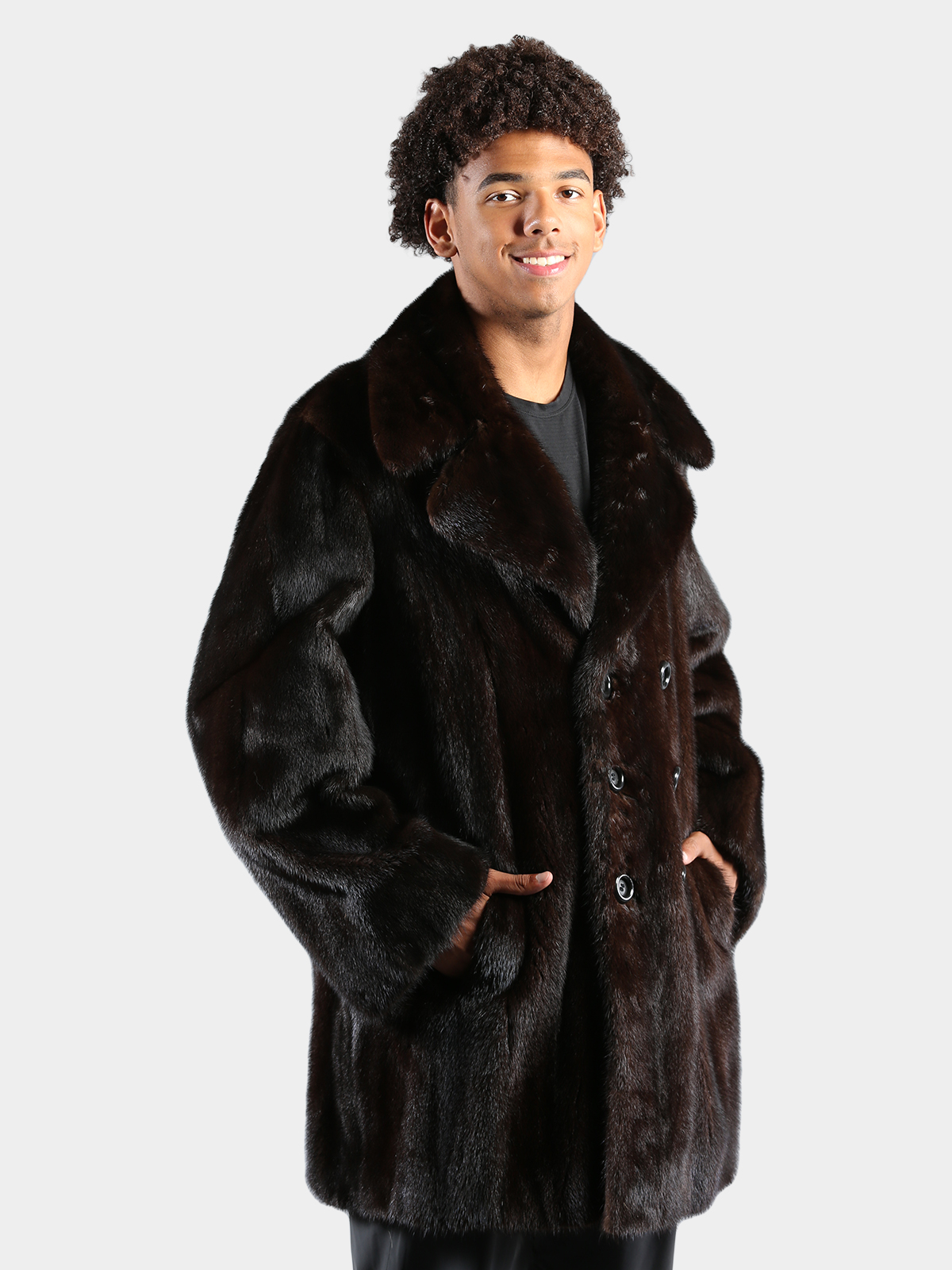 Man's Deepest Mahogany Mink Fur Stroller