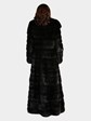 Woman's Vintage Black Dyed Sable Fur Coat