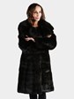 Woman's Vintage Black Dyed Sable Fur Coat
