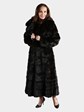 Woman's Vintage Black Dyed Sable Fur Coat