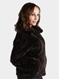 Woman's Brown Sheared Beaver Fur Jacket
