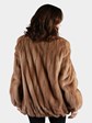 Woman's Autumn Haze Female Mink Fur Jacket Reversing to Fabric