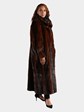 Woman's Plus Size Burnt Amber Mink Fur Coat