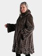 Woman's Blue Iris Female Mink Fur Stroller