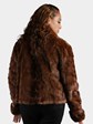 Woman's Plus Size Whiskey Sculptured Mink Fur Jacket