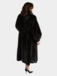 Woman's Deep Mahogany Female Mink Fur Coat