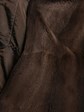 Woman's Brown Rain Taffeta Stroller with Sheared Nutria Lining