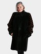 Woman's Black Sheared Beaver Fur 3/4 Coat