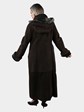 Woman's Dark Brown Shearling Lamb Fur Coat