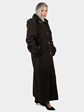 Woman's Dark Brown Shearling Lamb Fur Coat