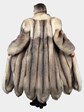 Woman's Natural Crystal Fox Fur Coat