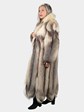 Woman's Natural Crystal Fox Fur Coat