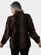 Woman's Dyed Brown Degrade Broadtail Lamb Fur Jacket