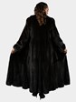 Woman's Natural Ranch Female Mink Fur Trumpet Design Coat