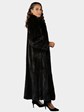 Woman's Natural Ranch Female Mink Fur Trumpet Design Coat