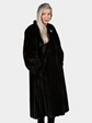 Woman's Natural Deep Mahogany Female Mink Fur Coat