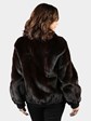 Natural Deep Mahogany Female Mink Fur Bomber Jacket