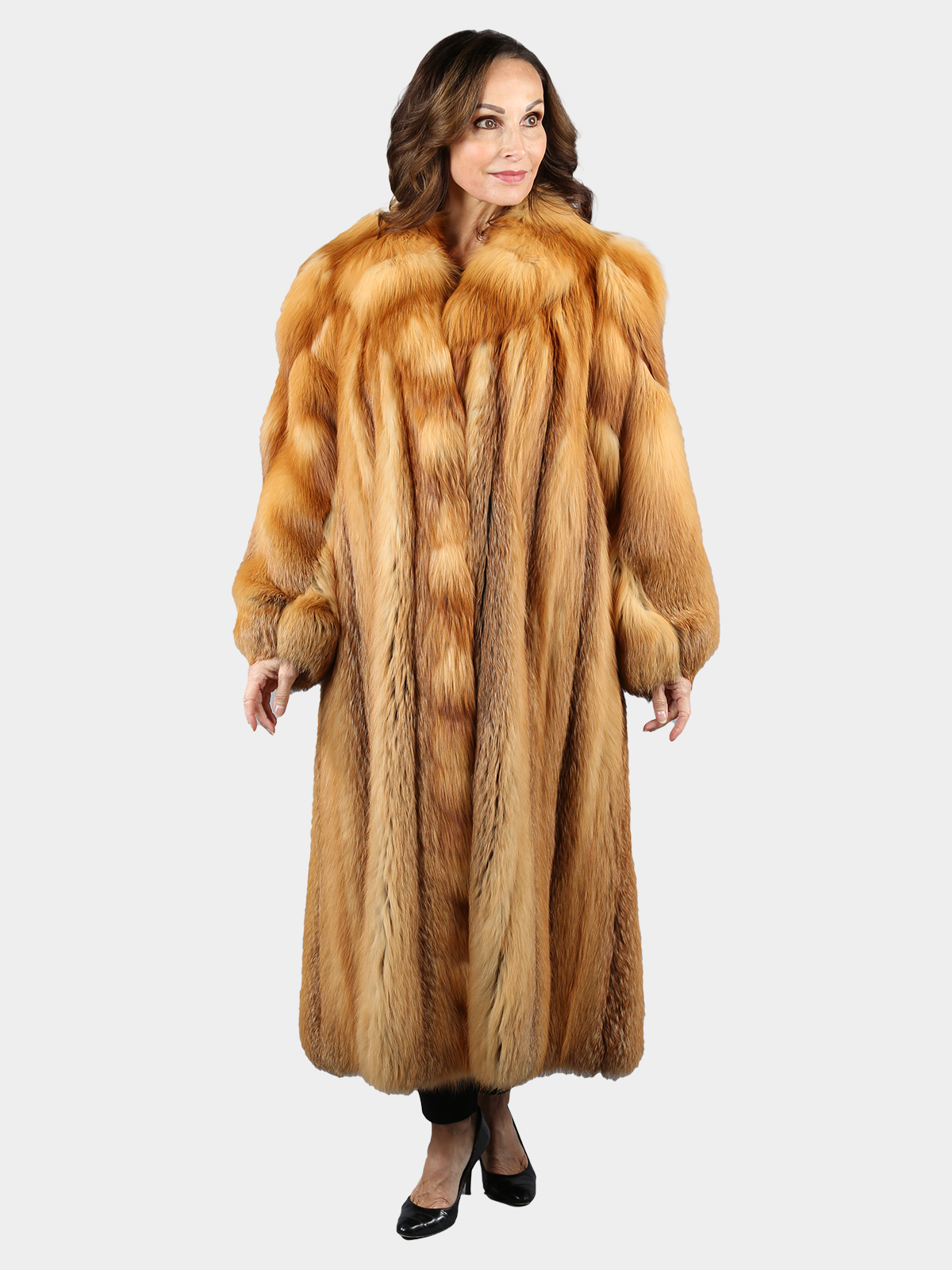 Woman's Natural Red Fox Fur Coat