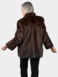 Woman's Natural Dark Mahogany Mink Fur Jacket