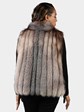 Woman's Natural Crystal Fox Fur Vest