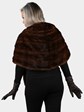 Woman's Natural Mahogany Female Mink Fur Stole