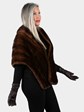 Woman's Natural Mahogany Female Mink Fur Stole