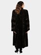 Woman's Natural Mahogany Semi Sheared Sculptured Mink Fur Coat